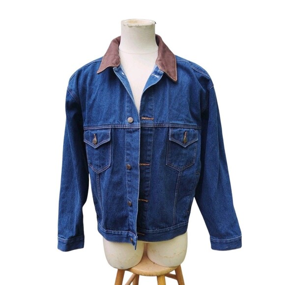 Marlboro Country Store Denim Jacket Size Large Blue Mens Vintage - Picture 2 of 11